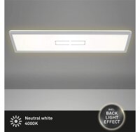 LED Deckenlampe Free, Silber, 22 Watt, 4000K, 58 x 20 x 2,9 cm – Briloner