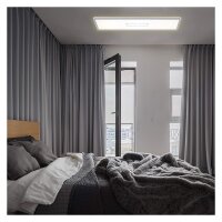 LED Deckenlampe Free, Silber, 22 Watt, 4000K, 58 x 20 x 2,9 cm – Briloner