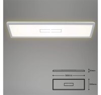 LED Deckenlampe Free, Silber, 22 Watt, 4000K, 58 x 20 x 2,9 cm – Briloner