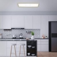 LED Deckenlampe Free, Silber, 22 Watt, 4000K, 58 x 20 x 2,9 cm – Briloner