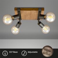 Strahler Briloner Holz Metall Spot Deckenlampe Deckenleuchte