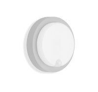 Telefunken LED Außenwandleuchte 12W Bewegungsmelder Rund IP44 Silber