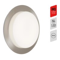 Telefunken LED Außenwandleuchte 15W Rund IP44 inkl. Hausnummernset Silber