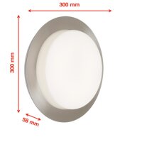Telefunken LED Außenwandleuchte 15W Rund IP44 inkl. Hausnummernset Silber
