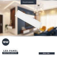 Deckenleuchte Telefunken Deckenlampe LED 18W Panel Eckig Weiß Neutralweiß