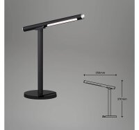 Briloner  Everywhere 2in1 LED 1,5W Tischlampe Akku Wandleuchte Touchschalter Dimmbar USB Schwarz