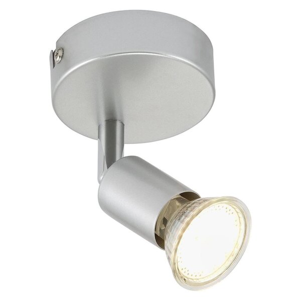 Wandstrahler Picco, Titanfarbig, 3 Watt, 3000K, schwenkbar, Ø 8 cm – Briloner
