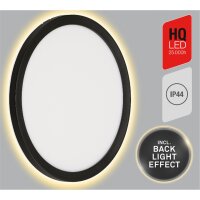 Telefunken Nizza LED Außenwandleuchte 15W Backlight-Effekt Rund Schwarz