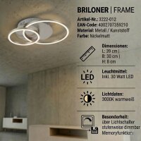Deckenleuchte Briloner Frame LED 30W Deckenlampe dimmbar...