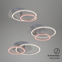 Deckenleuchte Briloner Frame LED 30W Deckenlampe dimmbar ü. Schalter Nickel-Matt