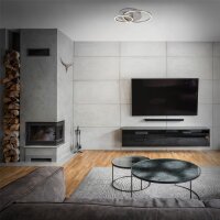 Deckenleuchte Briloner Frame LED 30W Deckenlampe dimmbar ü. Schalter Nickel-Matt