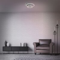 Deckenleuchte Briloner Frame LED 30W Deckenlampe dimmbar ü. Schalter Nickel-Matt