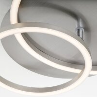 Deckenleuchte Briloner Frame LED 30W Deckenlampe dimmbar ü. Schalter Nickel-Matt