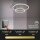Deckenleuchte Briloner Frame LED 30W Deckenlampe dimmbar ü. Schalter Nickel-Matt