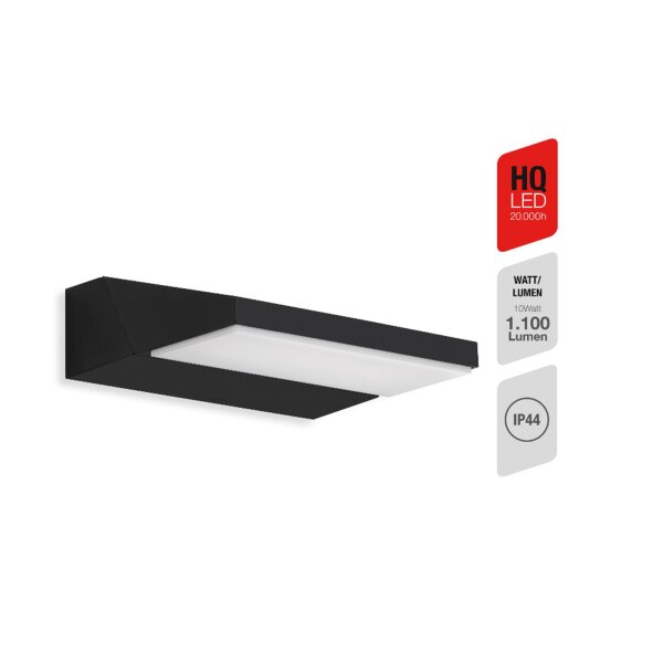 Telefunken  Außenlampe LED 10W Schwenkbar 300° Wandleuchte Schwarz