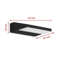 Telefunken  Außenlampe LED 10W Schwenkbar 300° Wandleuchte Schwarz