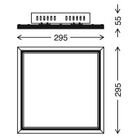 Telefunken 18W RGB LED Deckenlampe Panel mit Fernbedienung, Dimmbar, Eckig, Weiß