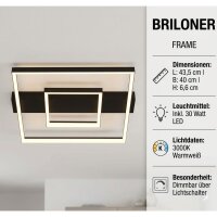 LED Deckenleuchte Frame, Schwarz, 30 Watt, 3000K,...