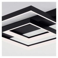 LED Deckenleuchte Frame, Schwarz, 30 Watt, 3000K, dimmbar, 43,5 x 40 x 6,6 cm – Briloner