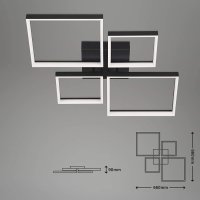 Briloner  Frame LED schwarz Fernbedienung