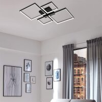 Deckenleuchte Briloner Frame 40 Watt LED Deckenlampe Fernbedienung dimmbar CCT Schwarz