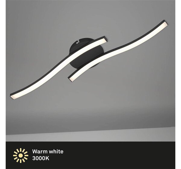 LED Deckenleuchte Frame, Schwarz, 12 Watt, 55,5 x 12 x 7 cm – Briloner
