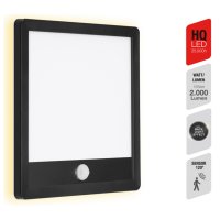 Telefunken  Außenlampe LED 15W Wandleuchte IP44 Sensor Backlight-Effekt Eckig Schwarz