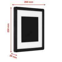 Telefunken LED Außenwandleuchte 15W Backlight-Effekt Dekorelement Eckig IP44 Schwarz