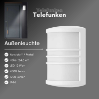 B-Kartonage Telefunken  Au&szlig;enlampe LED 12W...