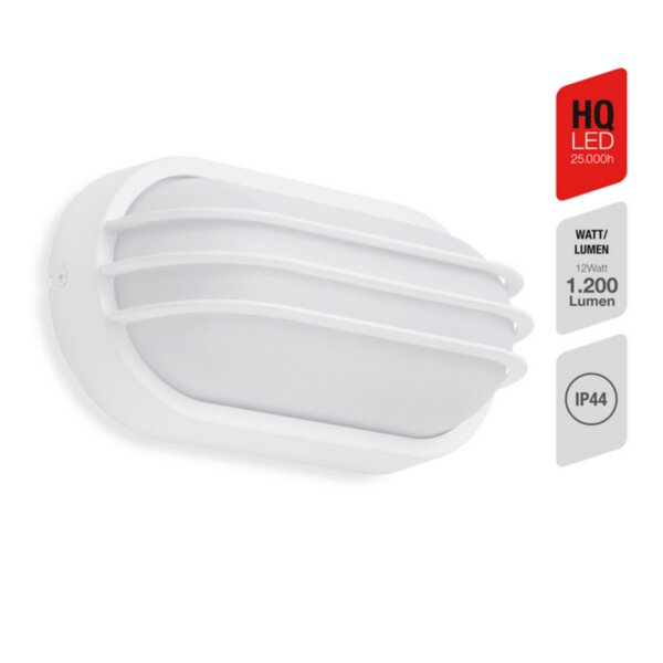 Telefunken  Außenlampe LED 12W Außenwandleuchte Weiß