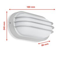 Telefunken LED Außenwandleuchte 12W IP44 Silber