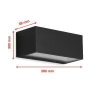 Telefunken  Außenlampe LED 6W Glasabdeckung Wandleuchte Schwarz