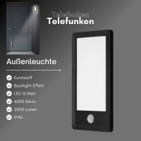 Telefunken  Außenlampe LED 16W Wandleuchte IP44...