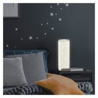 Tischleuchte Briloner Star LED Tischlampe Kabelschalter Sterneneffekt 35cm Weiß-Chrom