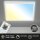 Briloner  Slim LED Panel 18W Fernbedienung Dimmbar Back Light Effekt Eckig Weiß