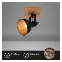 Briloner  Barnim Wandlampe 1-flammig Schwenkbar Spot Holz...