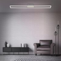 Briloner Deckenleuchte Frame LED 20W Stufendimmbar Deckenlampe Nickel-Matt