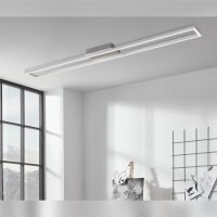 Briloner Deckenleuchte Frame LED 20W Stufendimmbar Deckenlampe Nickel-Matt