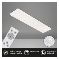 Briloner Frameless LED Panel 100 cm Weiß, dimmbar mit Fernbedienung, CCT 24W