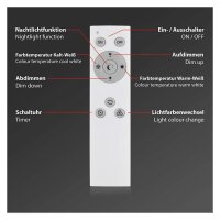 Briloner Frameless LED Panel 100 cm Weiß, dimmbar mit Fernbedienung, CCT 24W