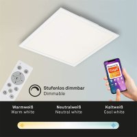B-Kartonage Deckenlampe Briloner Panel LED Smart Home wlan Fernbedienung RGB