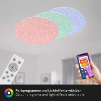 Deckenleuchte Briloner Sternenhimmel Deckenlampe WIFI App-Steuerung RGB SmartHome