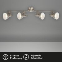 Deckenleuchte Briloner 4xE14 79CM Deckenlampe Schwenkbar...
