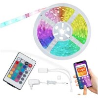Briloner LED-Flexband 15W 5M WIFI RGB Fernbedienung...