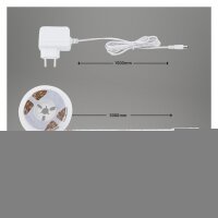 LED-Stripe LED RGB Lichtband, 300 cm, 12 Watt, dimmbar, mit Fernbedienung – Briloner