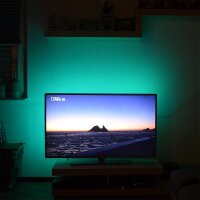 LED-Stripe LED for TV, Schwarz, 200 cm, mit Fernbedienung, RGB-Farbwechsel – Briloner
