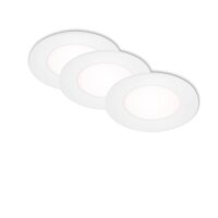 Briloner Flat In LED Einbaulampe 3er Set Neutralweiß Rund Weiß