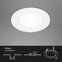 Briloner Flat In LED Einbaulampe 3er Set Neutralweiß Rund Weiß