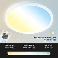 Deckenlampe Briloner Slim Panel LED 18W Fernbedienung Backlight