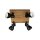 Briloner  Abbo Deckenlampe 4-flammig Spot Schwenkbar Strahler Holz Schwarz